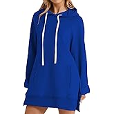 Cute Sweatshirts for Women Comfy The Warmy Oversized Hoodie Dress Split Hem with Pockets Fall Winter Clothes 2025