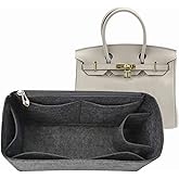 Lckaey Bag and Organizer for birkin insert 25 organizer Felt insert1099grey-S