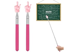 2Pcs Telescopic Teachers Pointer Mini Retractable Finger Pointer Stick for Classroom Extendable Hand Pointer Classroom Pointe