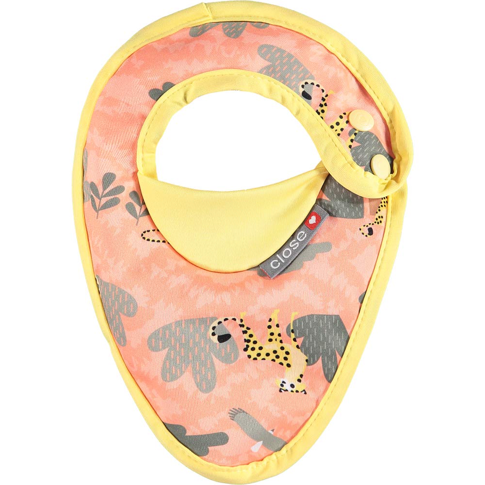Close Pop-in Newborn 0 to 6 Months Old Bandana Baby Dribble Bibs Unisex Waterproof Stain Resistant Simply Wiped Clean Baby Bib Cheetah Print Stage 1