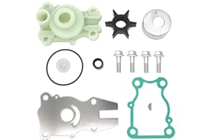GLUCKMARINE GlückMarine 63DW0078 Water Pump Impeller Repair Kit with Housing for Yamaha 15-60 HP Outboard Boat Motors Replacement 63D-W0078-00 Sierra 18-3415 18-3434 Marine Engine