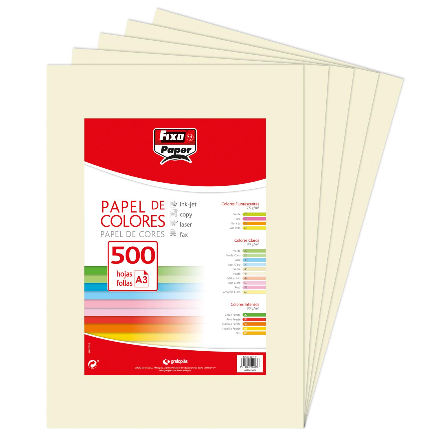 Fixo Sheets 80g, Paper, Ivory, A3