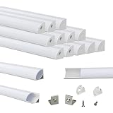 thumbnail image 2 of Muzata V1SW LED Channel System - 10 Pack, 6.6ft V-Shape Aluminum With Milky Cover 2 of 3