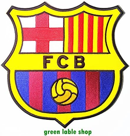 ฺBig jumbo large Barcelona F.C. Football Club Band Patch Logo Sew Iron on Embroidered Appliques Badge Sign Costume Send Free Registration