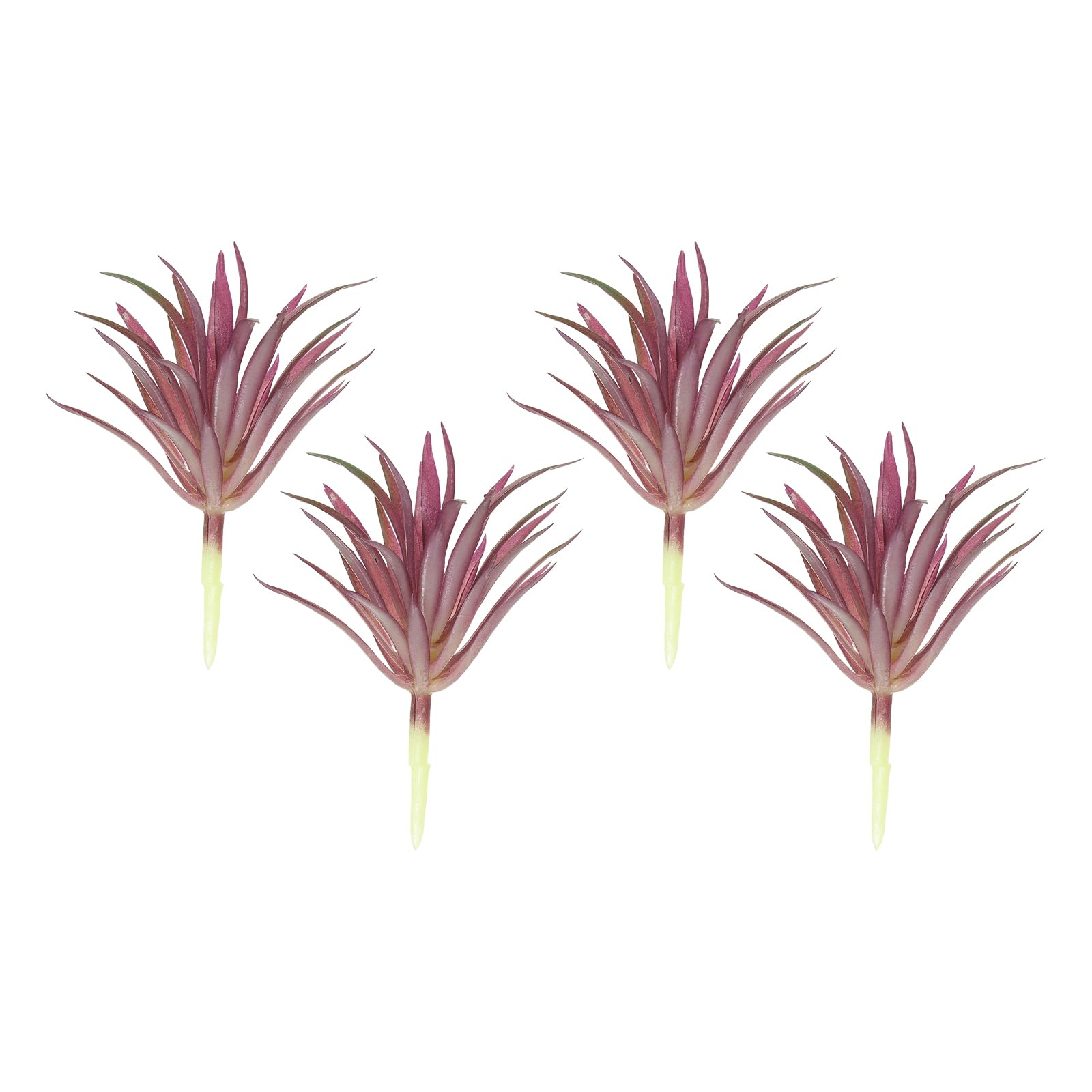 PATIKIL Artificial Succulent Plants, 4 Pack Small Fake Plants Faux Succulents Plant Unpotted for Home Garden Decoration, Burgundy