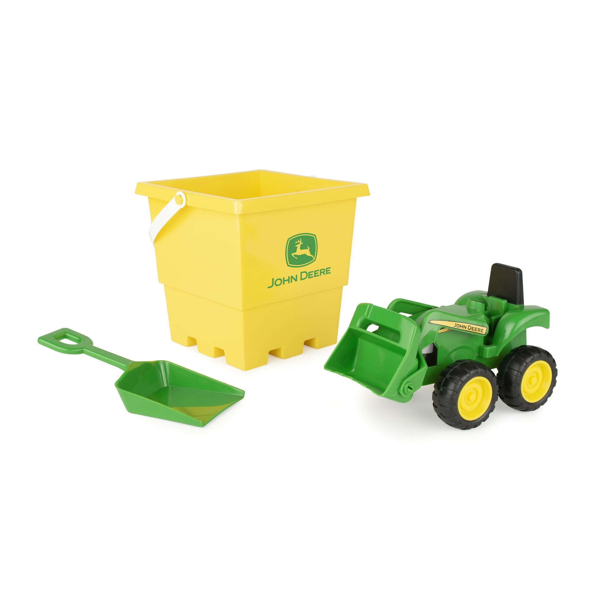 TOMY John Deere Sandbox 3pc-Set 6" Tractor w/Bucket & Spade 47339
