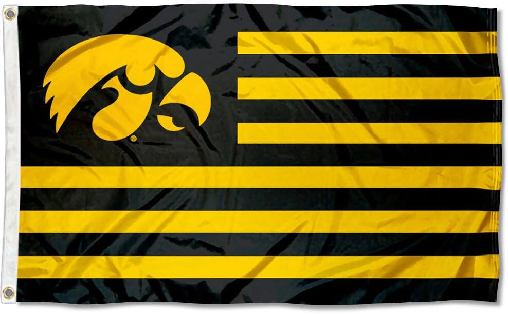 College Flags & Banners Co. Iowa Hawkeyes Stars and Stripes Nation Flag