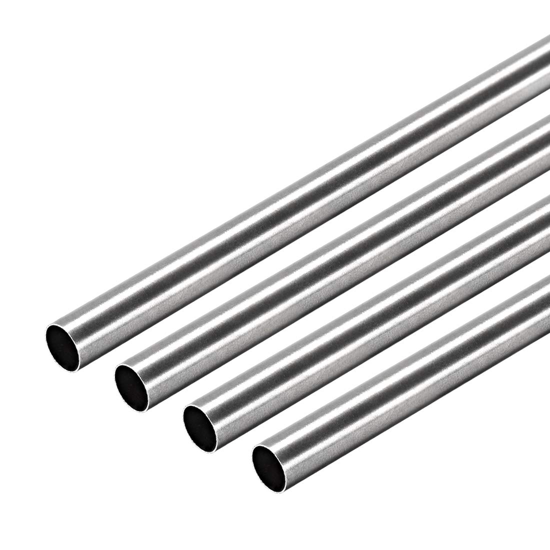 uxcell 304 Stainless Steel Round Tubing 6mm OD 0.2mm Wall Thickness 250mm Length Seamless Straight Pipe Tube 4 Pcs