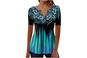 ATOYSOY Summer Blouses for Women 2023 Fashion Lace 3/4 Sleeve Dress Shirts Dressy Casual Business Long Ladies Tops Boho Blouse…