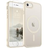 SUPFINE Magnetic for iPhone SE Case 2022 (3rd)/2020 (2nd), iPhone 8 Case | With Screen Protector, Translucent Matte, Compatib