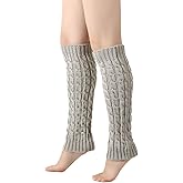 Ewanda store Leg Warmers,Crochet Knit Leg Warmers Winter Warm Long Boot Socks for Women 80s Sports Party Yoga Accessories