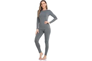 WEERTI Thermal Underwear for Women Long Johns Women with Fleece Lined Base Layer Women Cold Weather Pajamas Top Bottom