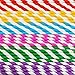 Rainbow Color Stripe Paper Drinking Straws 7.75 Inches 150 Pack