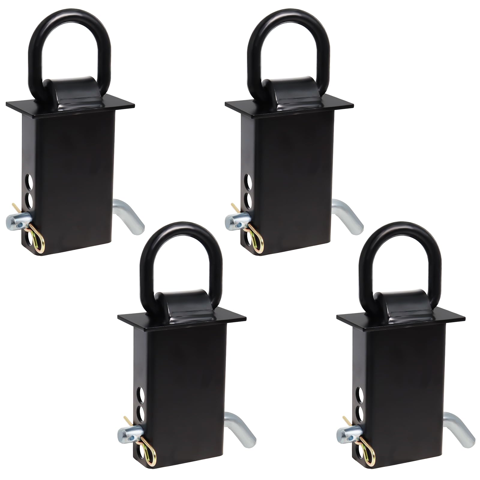 Photo 1 of 1 PIECE ONLY Trailer Stake Pocket D Ring 16200lbs Heavy Duty Removable Adjustable D-Ring Stake Pocket Tie Downs for Utility Trailers, Flatbed Trucks w/ 1/2" Hitch Pin (Black, 1PCS)