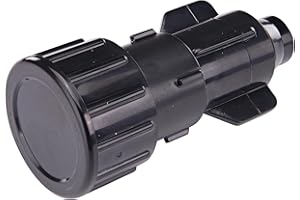 Raindrip S5800UB, Smart Loc™ Universal End Plug, Drip Irrigation Fitting for 1/2-Inch, 5/8-Inch, & 0.710-Inch Supply Tubing and Dripline, Black