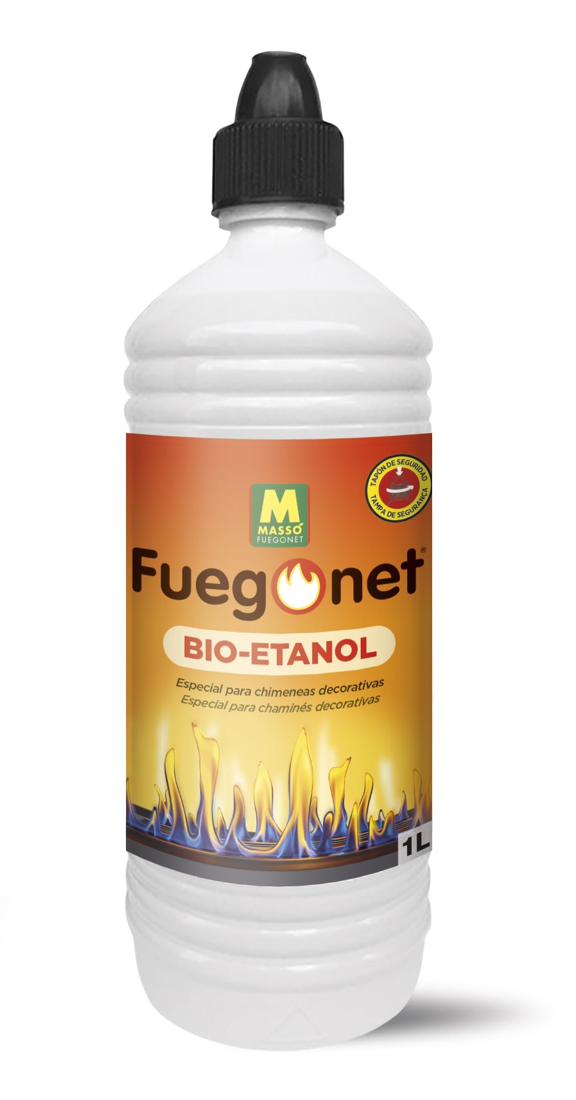 FUEGO NET 231427 Bioethanol, Transparent, 3 x 8 x 27.5 cm