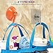 YuCool 2 Pack Portable Mesh Shower Caddy with 8 Storage Pockets, Hanging Tote Toiletry Bath Organizer Bag with 2 Type Hooks for Dorm Gym Camp Travel - Blue
