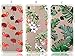 iPhone 7 Case, iPhone 8 Case, [3-Pack] CarterLily Tropical Animals and Plants Design Pattern Soft Clear Flexible TPU Back Case for iPhone 7 iPhone 8 - Plants