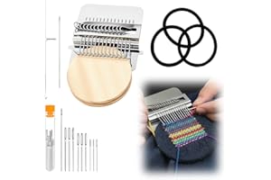 APRYEW Patchmaker Loom 2.0 Kit, 2026 New Patch Maker Loom, Portable Mini Darning Loom Weave Tool, Knit Patch Loom Kit for Quickly Sewing Repair, Sewing Craft Supplies (14 Hooks)