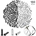Fiada 180 Pieces Cable End Crimps Bike Cable End Caps Cable Caps for Bike Shift Alloy Road Mountain Bikes Brake Tips Shifter (Black and Silver)