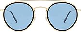 SOJOS Retro Vintage Round Polarized Sunglasses for Women Men Double Bridge Circle Sunnies SJ1104