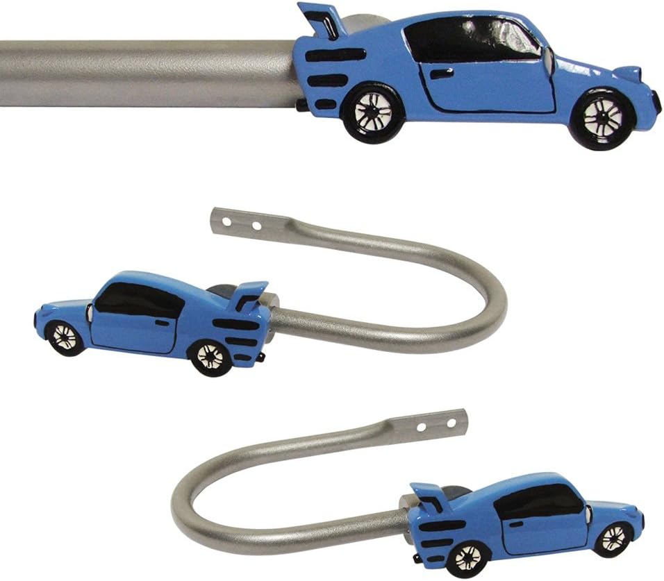 Amazon.de: Ausziehbare Gardinenstange aus Metall, Motiv Auto Set mit