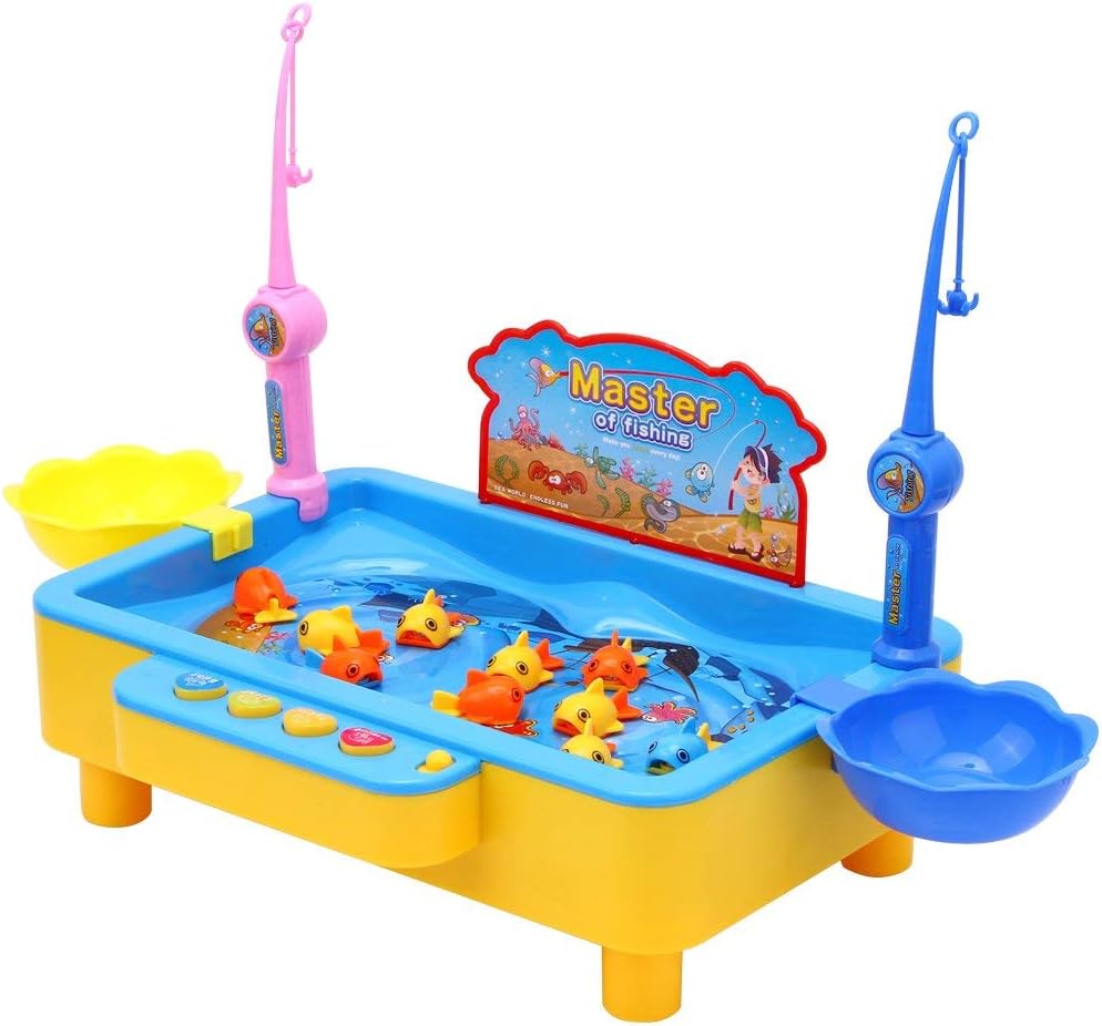 Atetion 釣りおもちゃ 魚釣りゲーム 魚釣り楽園 マグネット式 フィッシング 音楽を聞きながら魚捕り 楽しいお魚釣り 水遊び 釣り遊び 子供 知育玩具 電動 おもちゃ お子様 プレゼントに対応 屋内遊具 おもちゃ Amazon