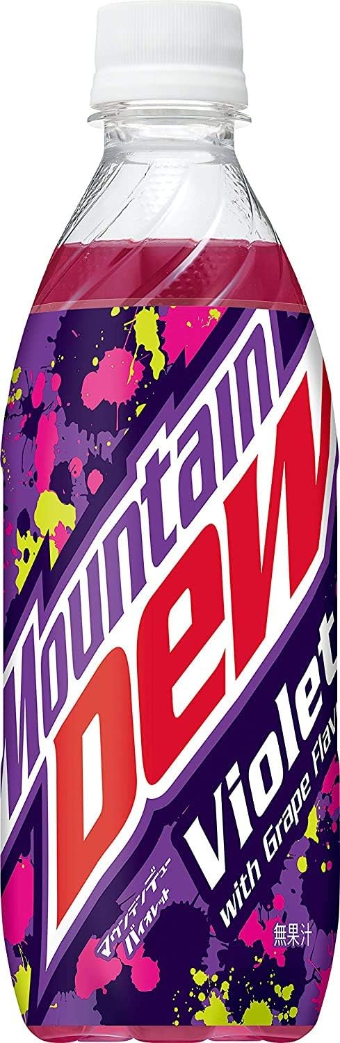 6 x Suntory Mountain Dew Violet Grape 490ml PET bottle - Product of Japan - Limited Quantity - Fast Shipping
