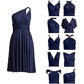 Short Infinity Bridesmaid Dresses Convertible Wrap Midi Multiway Dress