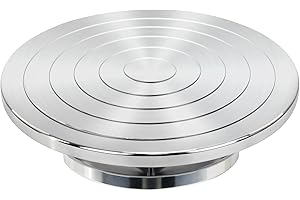 ZAYIN 12 Inch Double-Sided Pottery Sculpting Wheel for Adults, Heavy Duty Aluminum Banding Wheel with Ball Bearings, for Ceramics, Clay Modeling, Paint Spraying, Cake Decorating