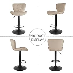 Nalupatio Modern Bar Stools Set of 2, Adjustable