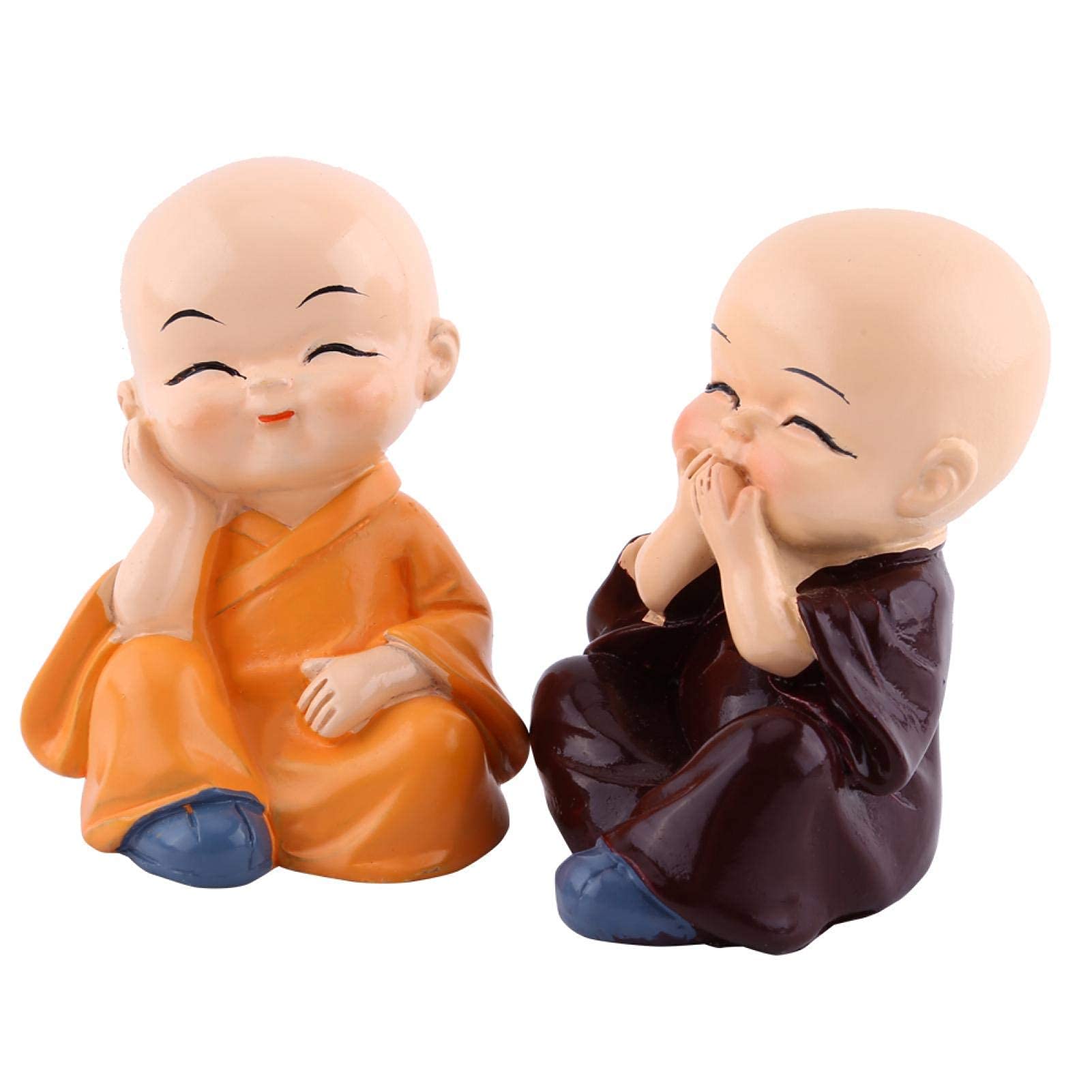 Set of 4 Buddha Monks Statues, Baby Buddha Figurines Cute Little Monks Hear No Evil See No Evil Speak No Evil Do No Evil Monks Figurine Buddha Ornaments for Home Decor Gift