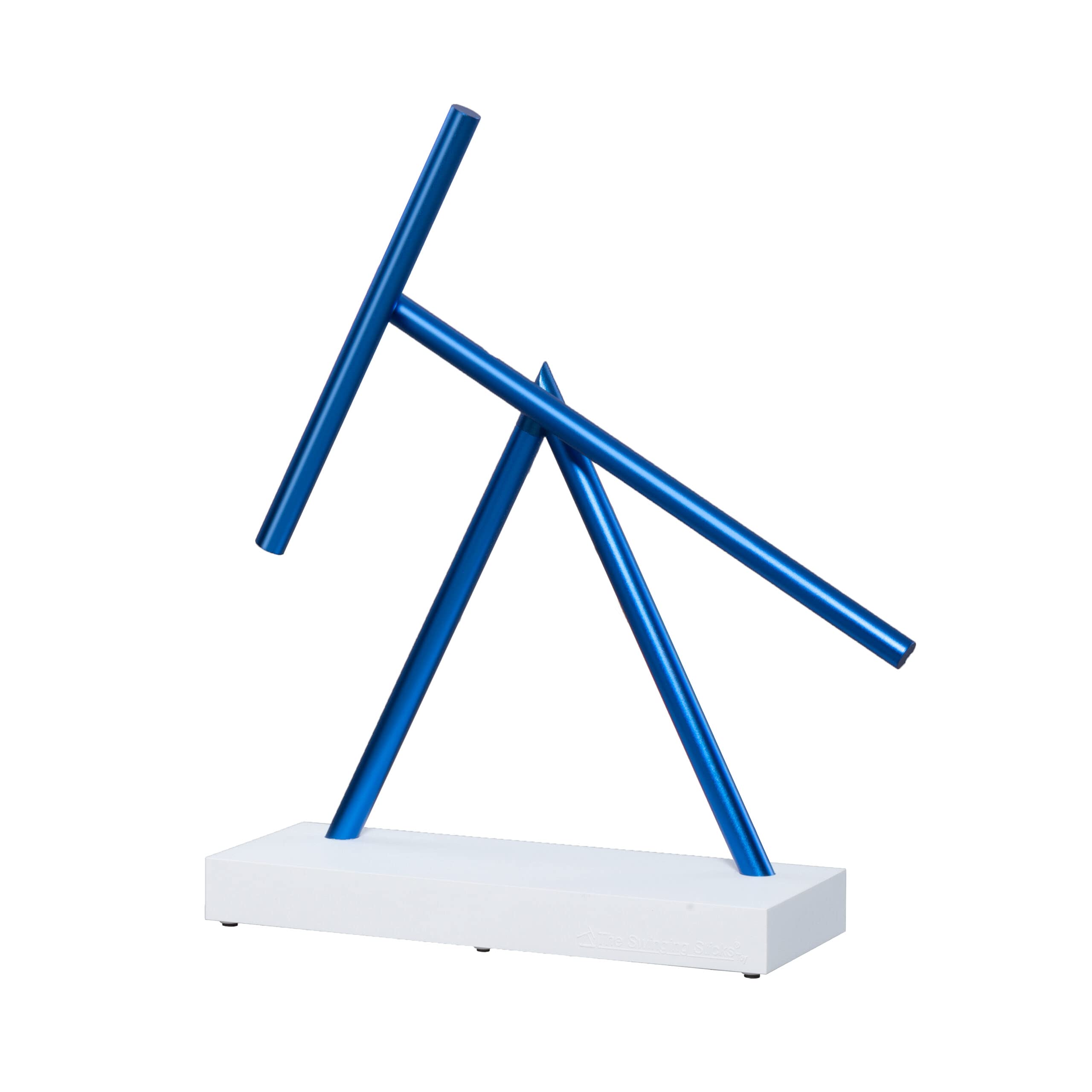 Kinetic Energy Sculpture - Desktop Toy Version (White/Blue)