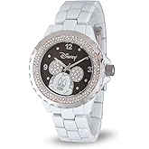 Disney Mickey Mouse Watch for Women – Stylish Mickey Mouse Watch for Women – Gift Fans – Classic 's Watches with Golden Bezel and Brown Leather Strap