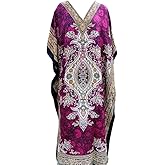 UNIQUE KAFTANS Women's Kaftan Party Kimono Dress Maxi Long Loungewear Nightwear Beach Cover up Caftan Free Size