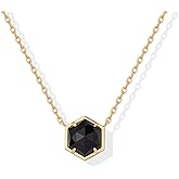 PAVOI 14K Gold Plated Gemstone Pendant Necklace | Dainty Chain Necklaces for Women | Amethyst, Onyx, Green Fluorite, Labradorite, Pearl, Rose Quartz, Agate, Sodalite, Turquoise Gemstone Pendants