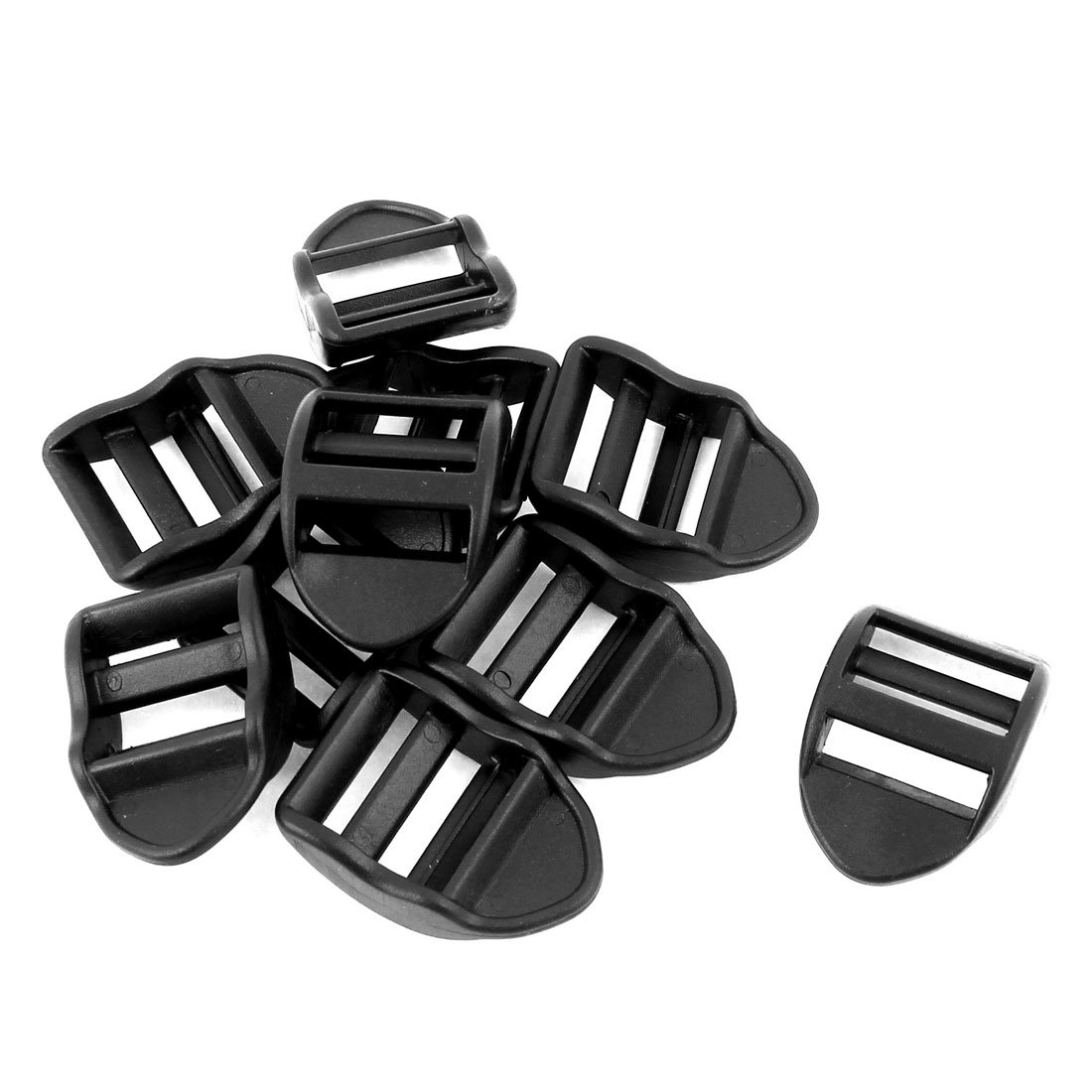Sourcingmap Plastic Webbing Slider Buckles 20mm Strap Width 10 Pcs Black