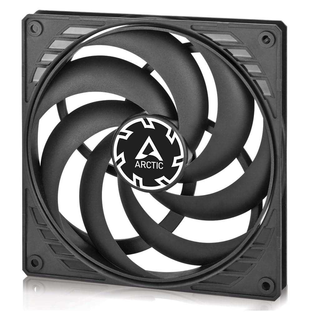 ARCTIC P14 Slim PWM PST - PC Fan, 140mm Case Fan, with PWM Sharing Technology (PST), Pressure-optimised, Quiet Motor, Computer, Extra Slim, 150–1800 RPM - Black