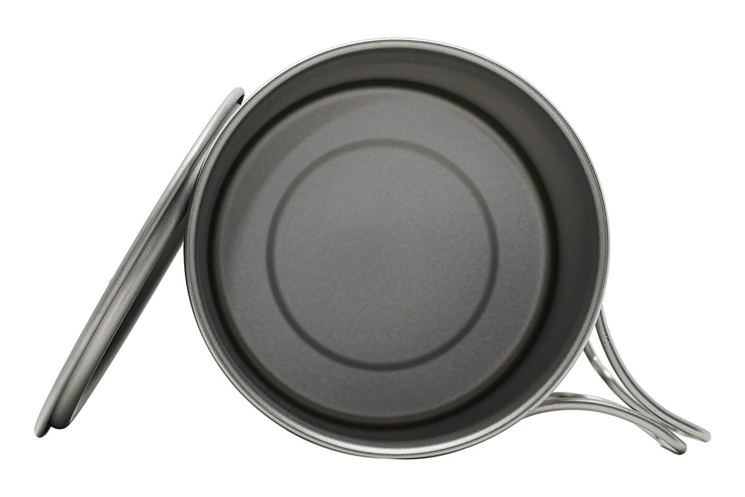 Valtcan 650ml Titanium Pot Backpacking Camping Open Fire Mug Cup with Lid and Stuff Sack