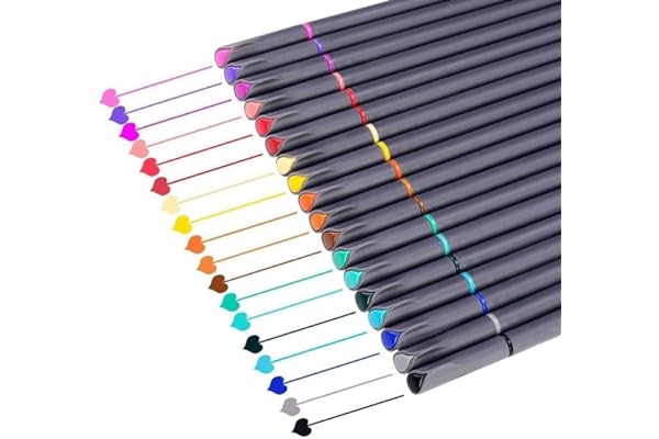 iBayam Journal Planner Pens Colored Pens Fine Point Markers Fine Tip Drawing Pens Fineliner Pen for Bullet Journaling Writing Note Taking Calendar Coloring Art Office School Supplies, 18-Pack