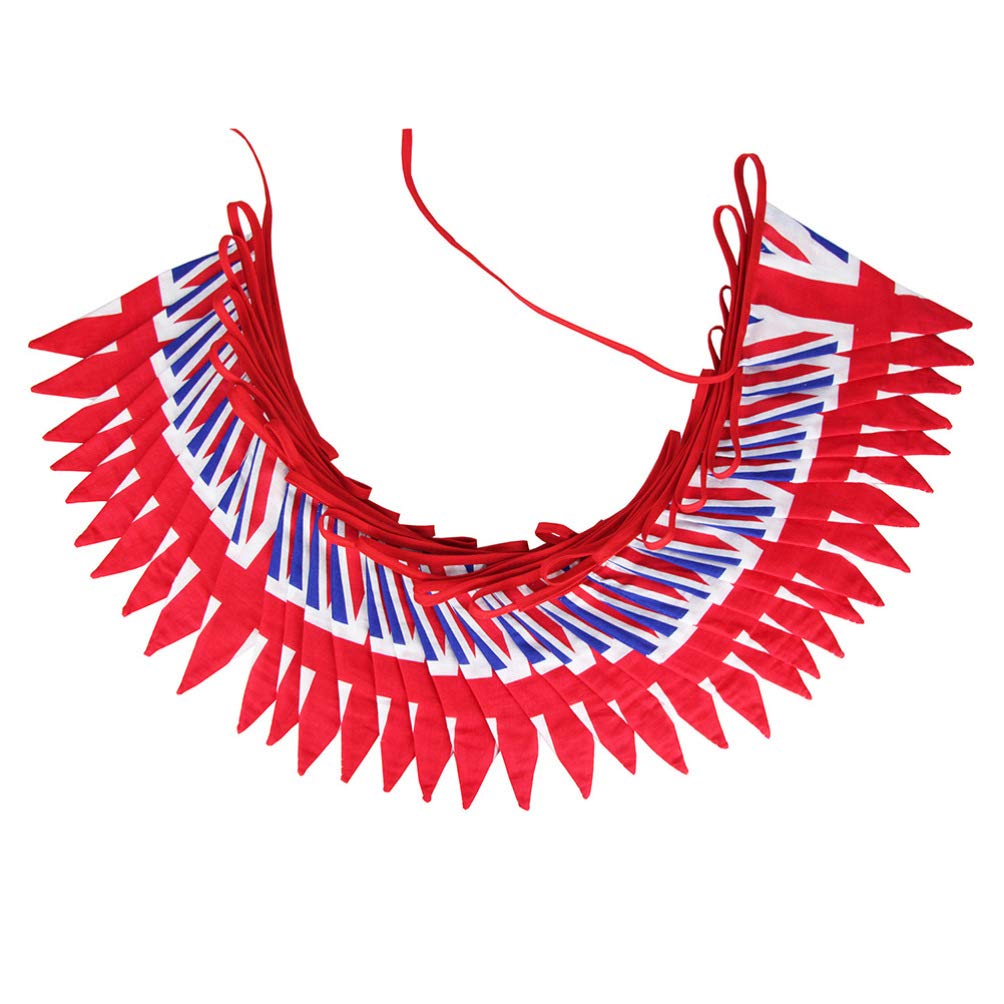 Union Jack Pennant Banner British Flags Bunting Banner Outdoor Hanging Decoration for Party Sports Clubs