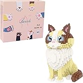 Larcele Cat Micro Building Blocks Animal Set, DIY Mini 3D Building Toy Bricks Kit,1160 Pieces KLJM-05 (Ragdoll)