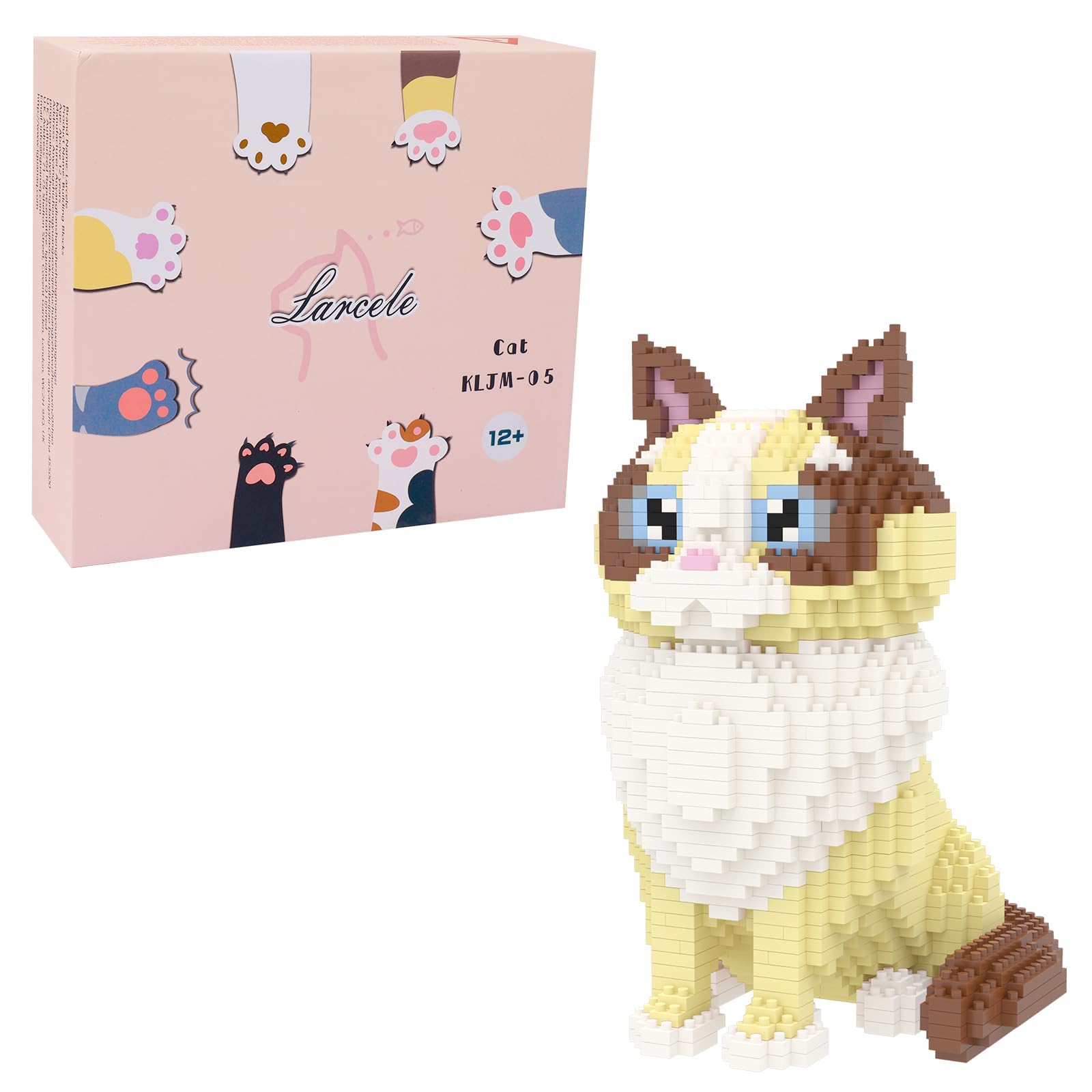 Larcele Mini Building Blocks Animal Set, DIY Micro 3D Building Toy Bricks,1160 pcs KLJM-05 (Ragdoll) — image 1
