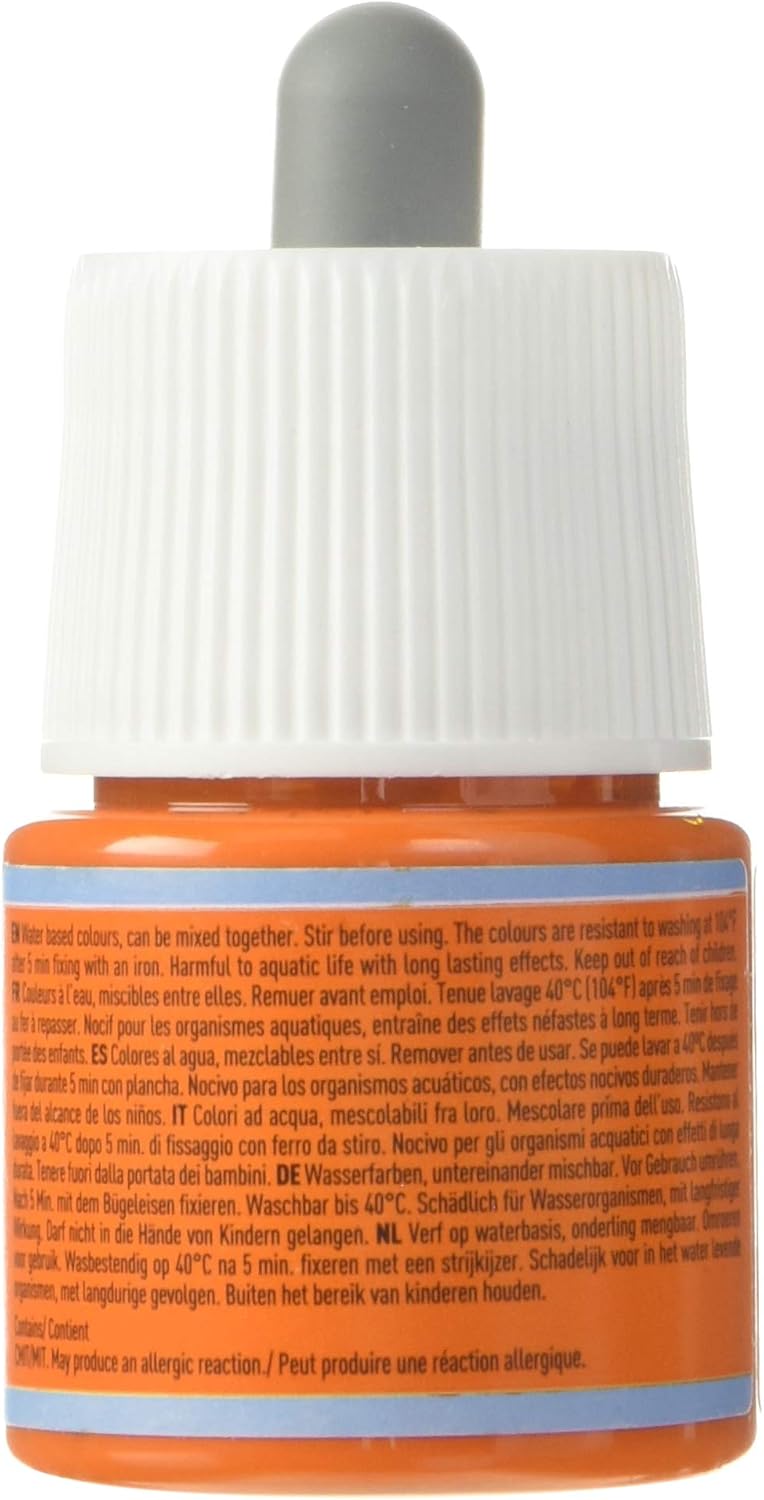 Pébéo - Setasilk Tangerine 45 ml Bottle - Silk paint - 45 ml Pipette cap bottle - Tangerine, 45 ml (Pack of 1) - Image 3