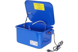 VOOHEK 3.5-Gallon Portable Benchtop Parts Washer with 110v Electrical Pump for Automotive, Blue