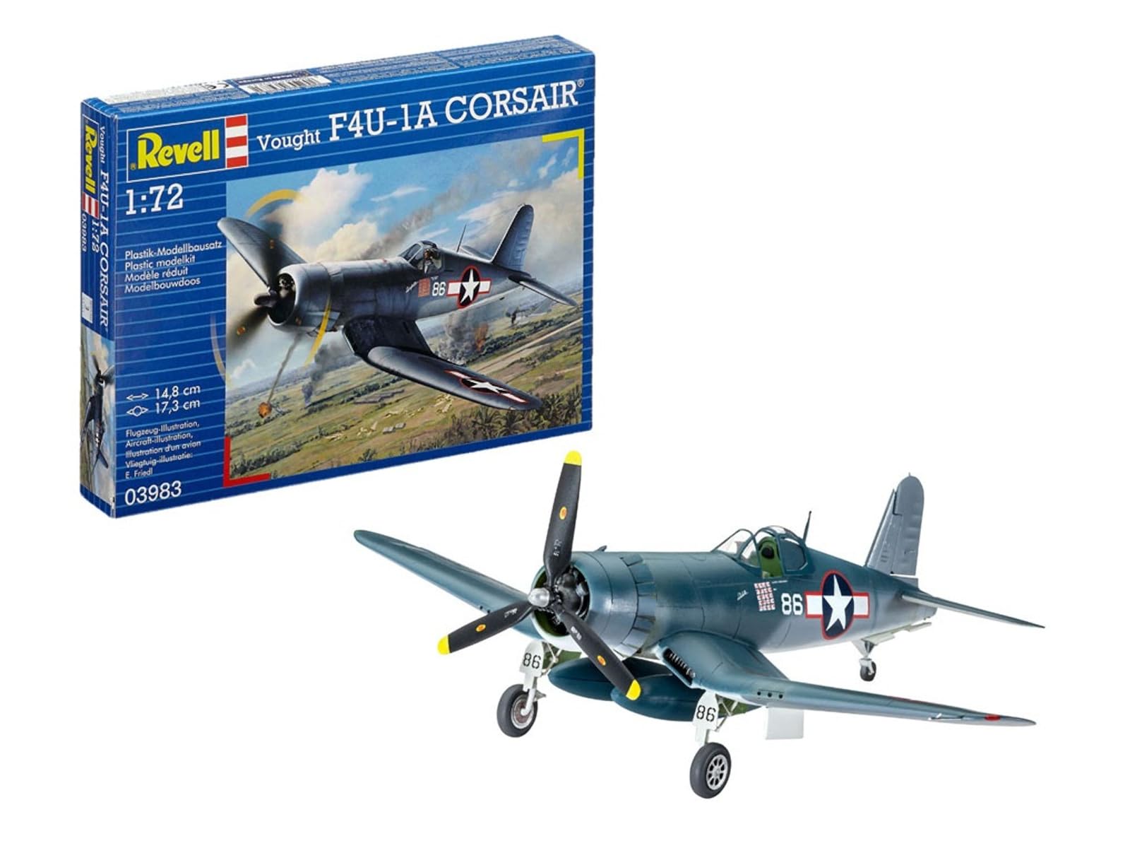 Revell 03983 Vought F4U-1D Corsair 1:72 Scale Unbuilt/Unpainted Plastic Model Kit