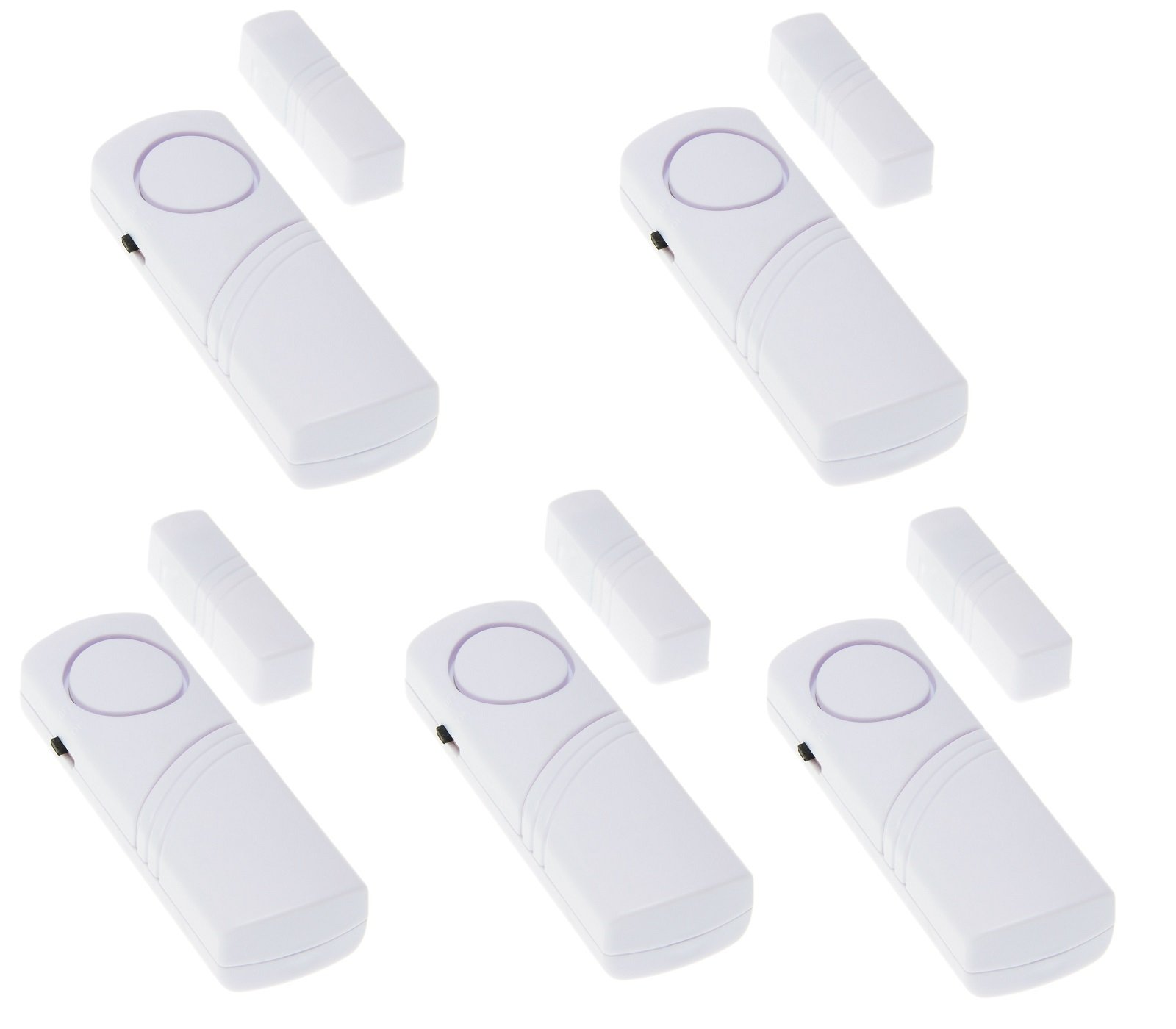 Adapter Universe 5-Pack Alarm Door Window Alarm Siren with Break-In Protection for Windows and Doors