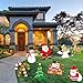 LSKOO Christmas Outdoor Yard Signs Decorations -Xmas Holiday Winter Wonderland Yard Sign Outdoor Lawn Yard Decorations