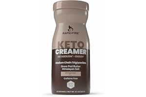 RAPID FIRE Ketogenic Creamer with MCT Oil for Coffee or Tea, Supports Energy and Metabolism, Weight Loss, Ketogenic Diet 8.5 oz. (20 servings)