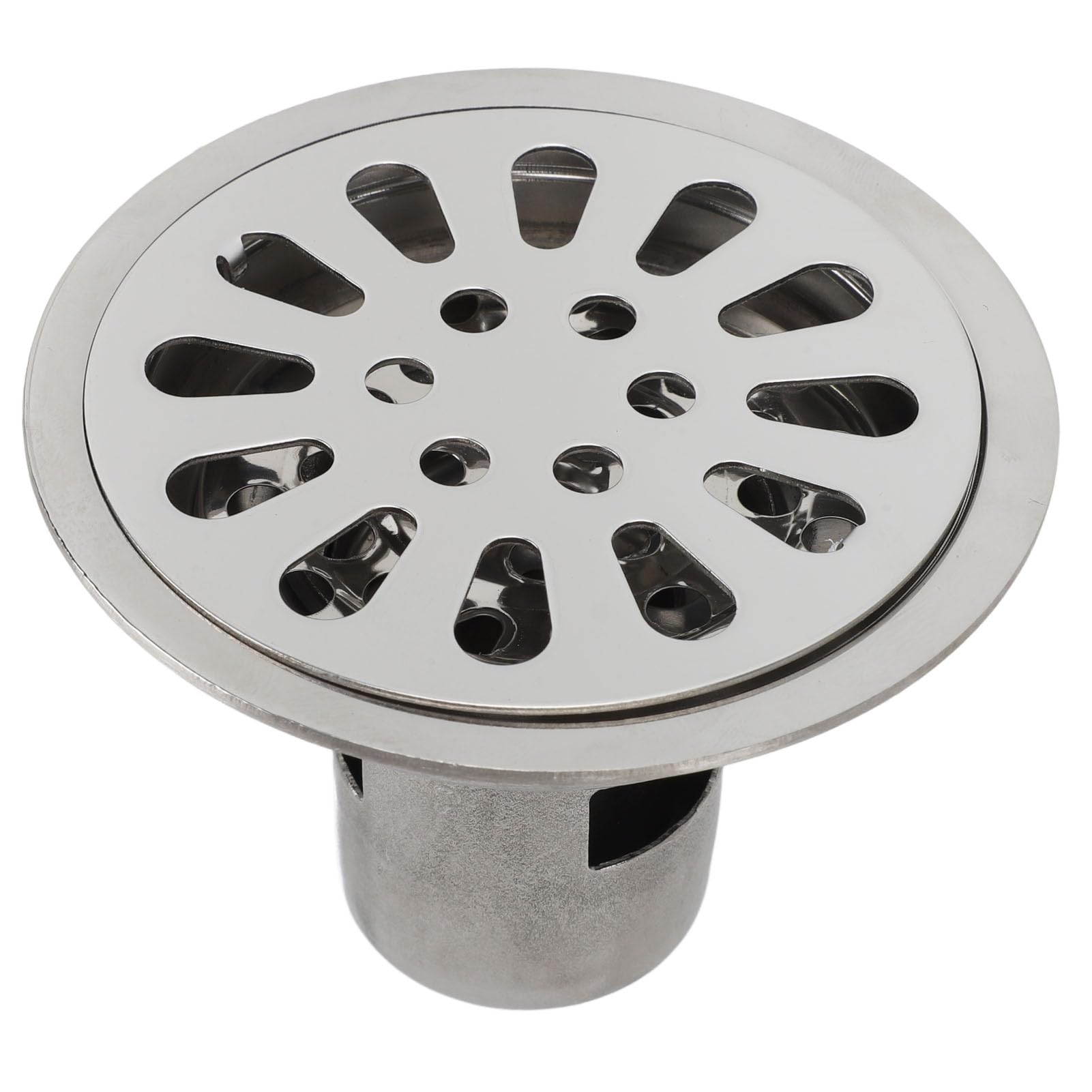 Photo 1 of 3.5 Inch Shower Drain, Stainless Steel Floor Drain Deep Water Sealing Round Shower Drain for Kitchen Balcony Bathroom and Washroom